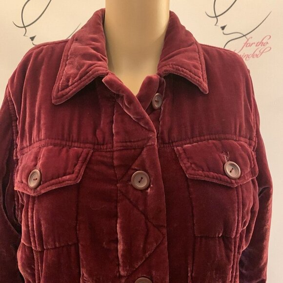 Roth LeCoven. Sz 10. Velvet Comfy Button Up Long Sleeve Jacket. 4 Pockets. WTC - Picture 2 of 6